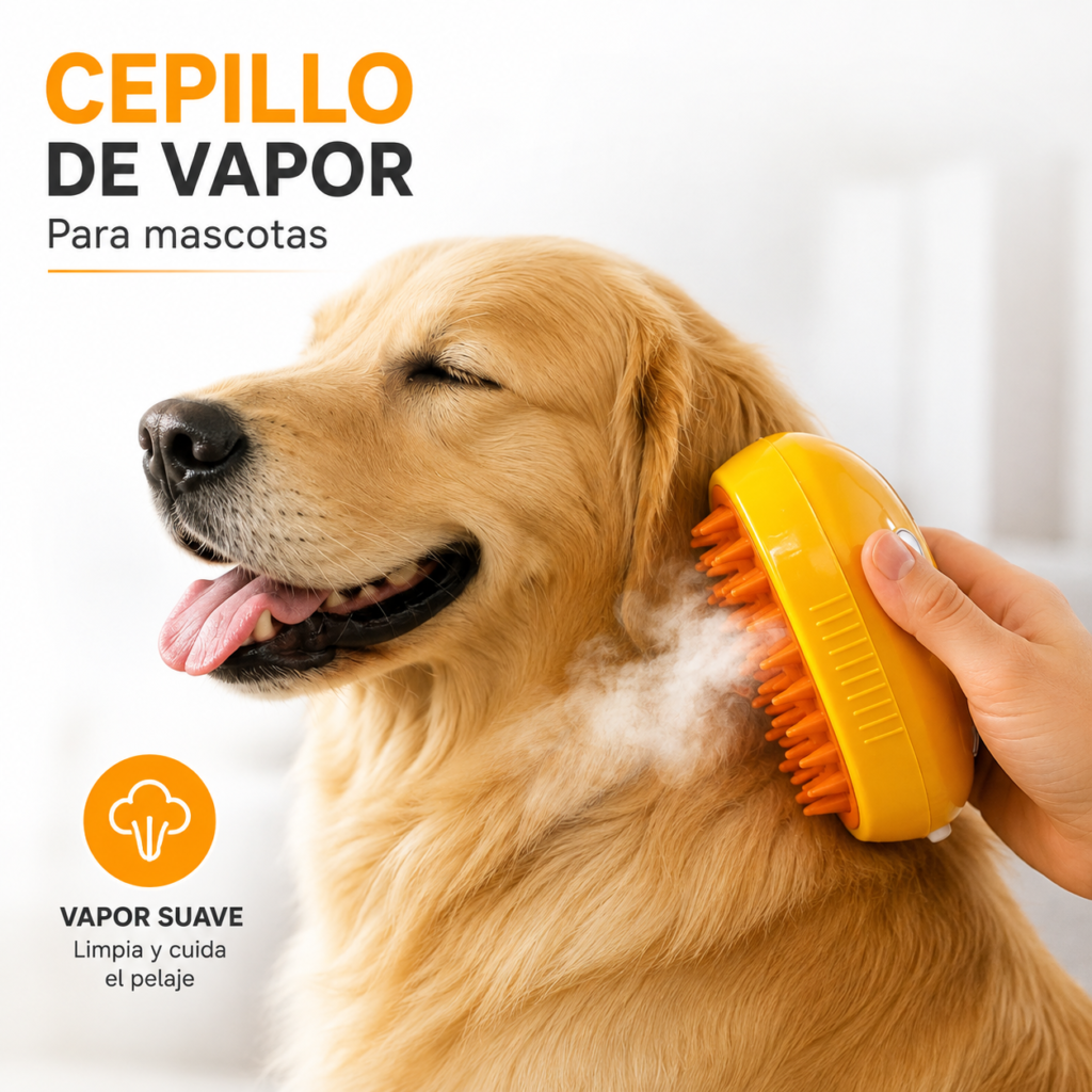 Cepillo de vapor para mascotas